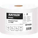 Papier de nettoyage KATRIN L2, 2 couches, taille des chiffons env. 220 x 360 mm, blanc, 2 rouleaux de 1000 chiffons chacun