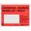 Papier-Dokumententasche/Lieferscheintasche SecurePack, C6, Fenster links, mit Aufdruck, selbstklebend, Pergaminpapier, rot, 250 Stück
