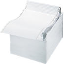 Papier listing Zebra simplex format A4 portrait, 1 épaisseur, blanc, 2000 feuilles