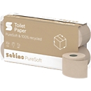 Papier toilette Satino PureSoft, 3 plis, avec gaufrage, L 27,5 m x l 94 mm, 100 % carton recyclé, beige doux, 8 x 250 feuilles