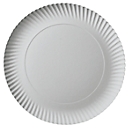 Papieren borden Papstar Pure, wegwerp, rond, Ø 290 mm, voedselveilig, FSC®-gecertificeerd &amp; composteerbaar, wit, 2 x 100 stuks