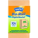 Papieren zakken voor organisch afval van Swirl®, 10 liter, B 200 x D 150 x H 280 mm,  10 stuks