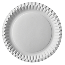 Pappteller Papstar, Einweg, rund, Ø 230 mm, mit Traktorrand, 100 % Frischfaserkarton, weiß, 100 Stück