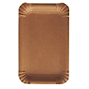 Pappteller Papstar Pure, Einweg, eckig, 100 x 160 mm, lebensmittelecht, FSC®-zertifiziert, braun, 8 x 250 Stück