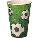 Papstar Pappbecher „Football“, Inhalt 0,2 l, nur für nichtalkoholische Getränke, FSC®-zertifiziert, Ø 70 x H 97 mm, mehrfarbig bedruckt, 140 Stück
