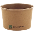 Papstar soepkom Pure, 230 ml, Ø 98 x 60 mm, composteerbaar, karton, bruin, 25 stuks