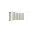Paroi arrière pour système de toiture WSM Leipzig unité de base, L 2870 mm, tôle trapézoïdale, gris blanc RAL 9002