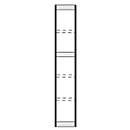 Paroi d'extrémité, pour rayonnage en acier PROGRESS 2000, H 2250 x P 300 mm, argent