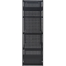Paroi en tôle perforée pour élément de base/élément complémentaire ORDO Business, multifonctionnel, perforation carrée 10-38 mm, magnétique, L 500 x P 1,5 x H 2000 mm, acier, noir profond mat RAL 9005