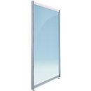 Partition wall low, upright, W 1000 x H 1380 mm, clear glass
