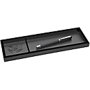 Pen tray Wedo Black Office, black matt/glossy, 2 compartments