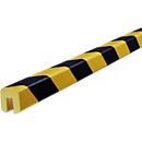 Perfil de protección de cantos tipo G, rollo de 5 m, amarillo/negro
