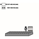 Perforated plate insert standard for asecos safety cabinets of the Q30, Q90 and S90 series, stainless steel 1.4016, W 1017 x D 482 x H 66 mm, up to 75 kg
