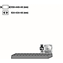 Perforated sheet insert Standard for asecos chemical cabinets, sheet steel, W 930 x D 440 x H 40 mm, up to 75 kg