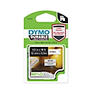 Permanent klevende D1 hoogwaardige vinyltape, B 12 mm, wit/zwart