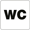 Pictogram "WC", 160 x 160 mm, zelfklevend, 5 stuks