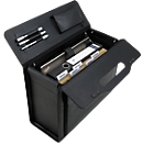 Pilot case Alassio, avec poignée, avec compartiment pour ordinateur portable, cuir de vache, noir