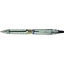 PILOT Stylo bille rétractable Bottle 2 Pen Ecoball, largeur de trait 0,6 mm, encre infalsifiable, rechargeable, 86% de matériaux recyclés, noir