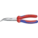 Pince à bec long demi-rond 160 mm à mâchoire chromée courbée