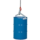 Pince à fûts, acier, bleue, pour fûts à bourrelets, fûts à anneau de serrage, jusqu'à 250 kg