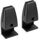 Pince de fixation SOLIDO V, pour cloison acoustique de table AKUSTIX Vario/Vario, fixation d'un seul côté, vis incluses, aluminium moulé sous pression, noir, lot de 2