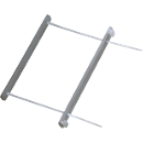 Pinza para archivador Leitz 6078, altura de llenado 60 mm, con riel de cubierta, polipropileno, transparente, 50 unidades