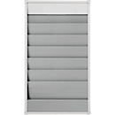 Planificateur d'atelier Eichner, 2 voies, 6 rails, pour jusqu'à 12 pochettes de commande de format A4, L 554 x H 900 mm, plastique, gris