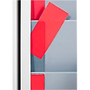 Planning board Eichner Flexo, single board without wall profile, 10 board rails, for up to 10 order pockets, W 315 x D 78 x H 1185 mm, plastic, gray