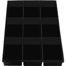 Plastic drawer inserts, 9 compartments, 10 pieces