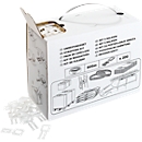 Plastic strap 600 m 12.0 x 0.55 mm + 200 buckles in cardboard dispenser box
