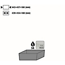 Plateau collecteur de sol Stawa-R pour armoires de sécurité asecos des séries Q30, Q90, S90 et K90, en tôle d'acier, gris clair, L 442 x P 507 x H 171 mm, 33 l