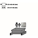 Plateau coulissant pour armoires chimiques asecos séries CS et CX, en tôle d'acier/polypropylène, gris clair, L 435 x P 482 x H 94 mm, 11 l, jusqu'à 30 kg