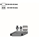 Plateau coulissant standard pour les armoires de sécurité asecos des séries Q30, Q90 et S90, acier inoxydable 1.4301, L 348 x P 505 x H 50 mm, 4,5 l, jusqu'à 25 kg