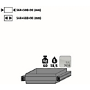 Plateau coulissant standard pour les armoires de sécurité asecos des séries Q30, Q90 et S90, en tôle d'acier, gris clair, L 564 x P 508 x H 90 mm, 19 l, jusqu'à 60 kg