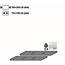 Plateau d'insertion pour les armoires de sécurité asecos des séries UB90 et UB30, en polyéthylène, noir, L 740 x P 205 x H 20 mm, 2,5 l