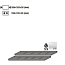 Plateau d'insertion pour les armoires de sécurité asecos des séries UB90 et UB30, en polyéthylène, noir, L 936 x P 205 x H 20 mm, 3,5 l