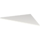 Plateau de chaînage Toledo, pour bureaux, angle à 90°, l. 850 x P 850 mm, blanc