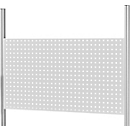 Plateau perforé Rau série E, perforation système 4 pans 10 x 10 mm, L 1500 x P 40 x H 650 mm, tôle d'acier peinte époxy, 30 kg, gris clair