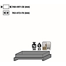 Plateau standard pour armoires de sécurité asecos des séries Q30, Q90 et S90, polypropylène, gris, L 749 x P 505 x H 107 mm, 22 l, jusqu'à 50 kg