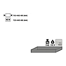 Plateau standard pour les armoires de sécurité asecos des séries Q30, Q90 et S90, en tôle d'acier, gris clair, L 742 x P 462 x H 80 mm, 23,5 l, jusqu'à 150 kg
