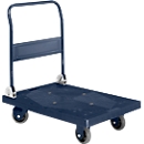Plateauwagen, L 906 x B 608 mm, met inklapbareduwbeugel, draagvermogen 300 kg,donkerblauw