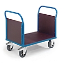Plateauwagen met 2 wanden, gegalvaniseerd, laadvlak 1200 x 800 mm, draagvermogen 1200 kg