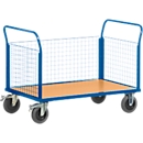 Plateauwagen met 3 roosterwanden, L 1000 x B 680 mm