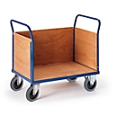 Plateauwagen met 3 wanden, 850 x 480 mm