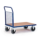 Plateauwagen met roosterwand, 850 x 500 mm