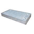 Plateforme de rétention type BSW 122, praticable, galvanisé