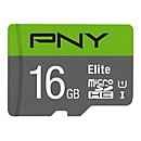 PNY Elite - Flash-Speicherkarte (microSDHC/SD-Adapter inbegriffen) - 16 GB - UHS-I U1 / Class10 - microSDHC UHS-I