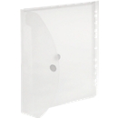 Poche pour documents FolderSys, format A4, fermeture velcro, PP, translucide, sans couleur