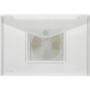 Poche pour documents FolderSys, format A4 paysage, fermeture velcro, PP, compartiment CD