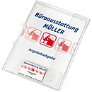 Pochette corporative Crystal, format A4, plastique PP, refermable, transparent